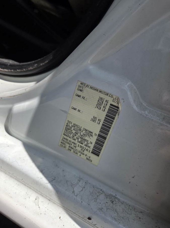 2019 Nissan Altima clean title