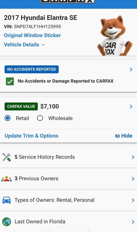 2017 Hyundai Elantra SE